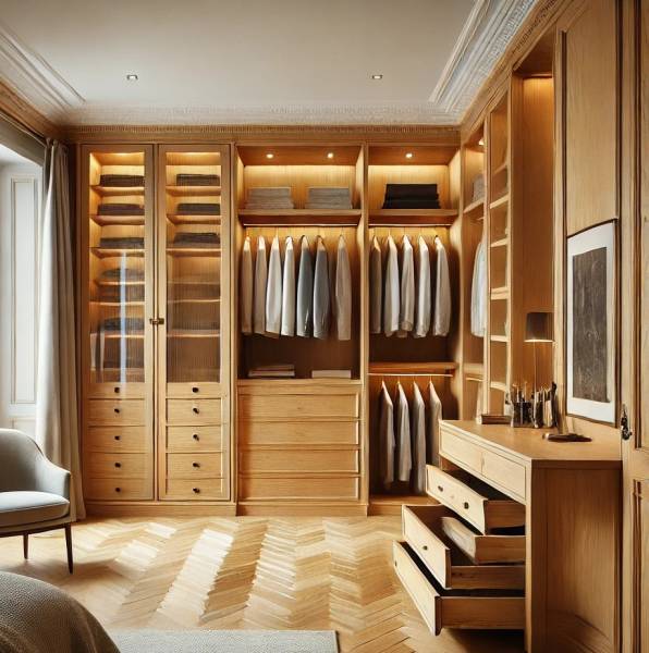 Ebeniste pour réaliser un dressing sur mesure à Aix en Provence par LV Atelier